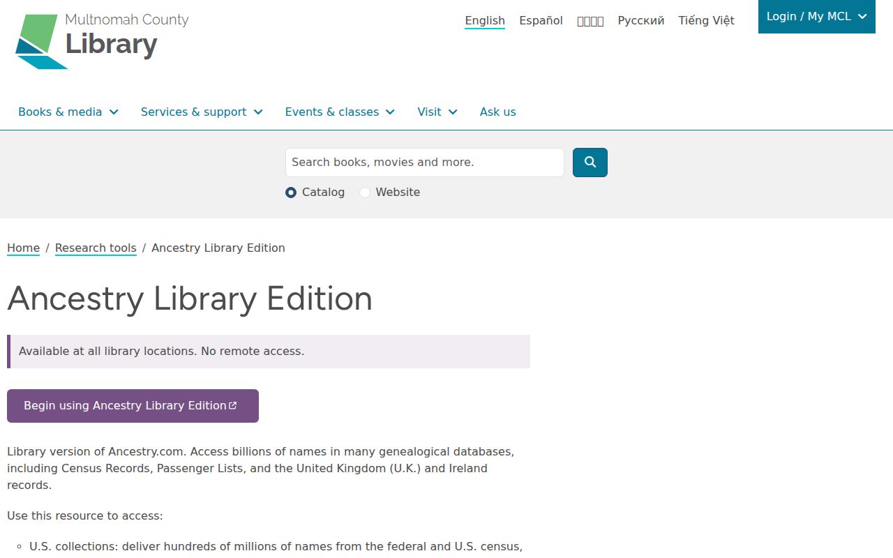 Multnomah County city directory companion research at Ancestry Library Edition