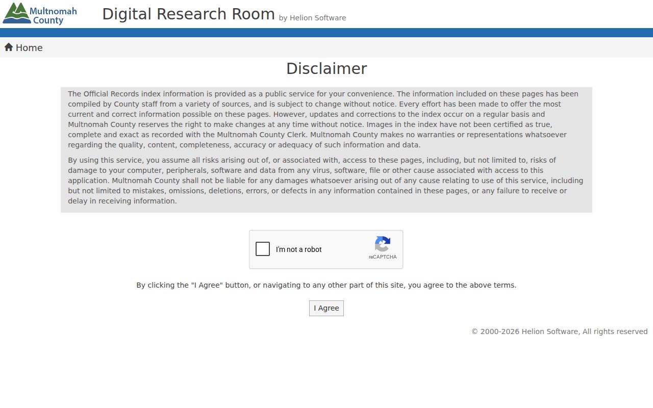 Multnomah County residents directory recorded documents portal