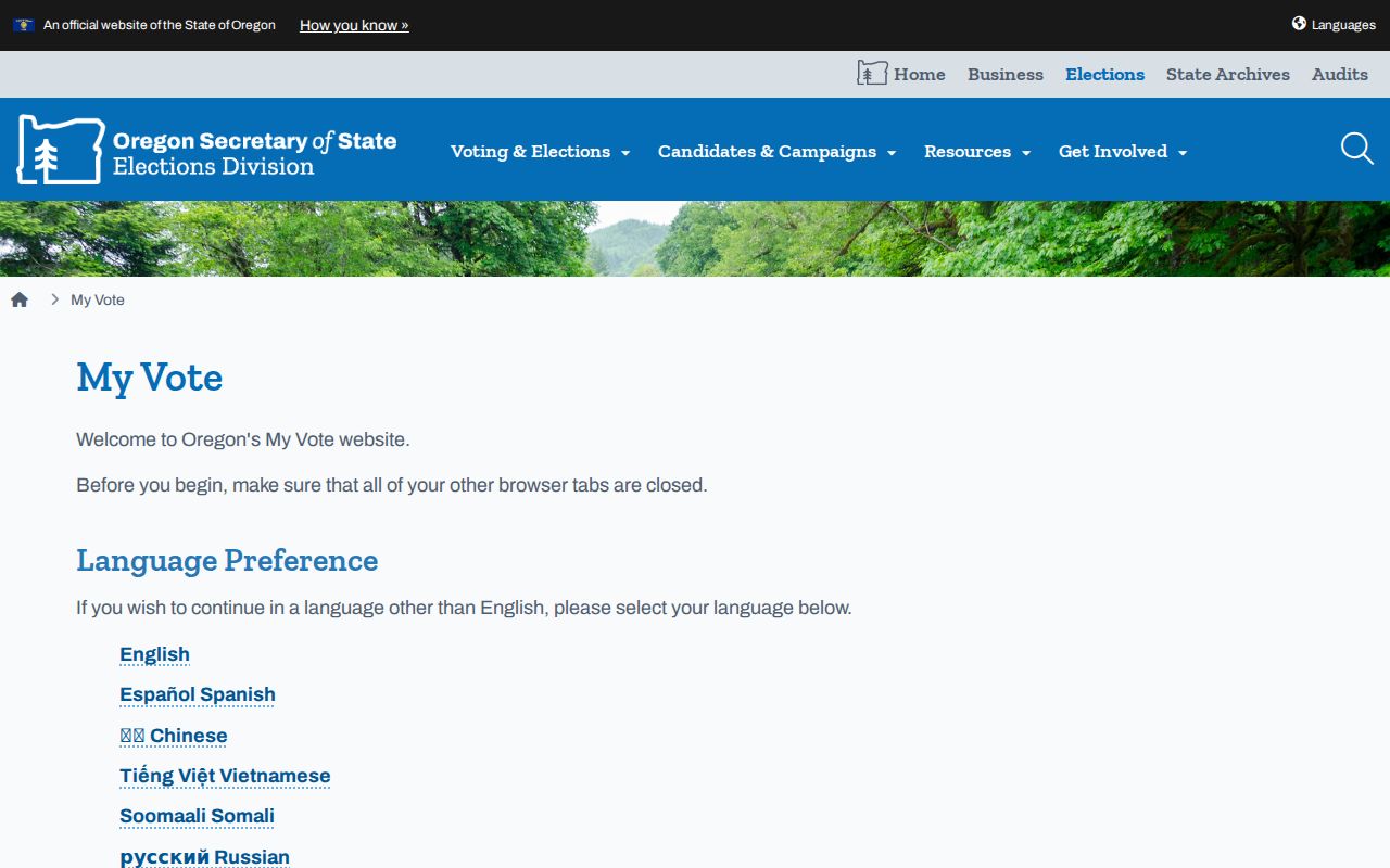 Multnomah County residents directory Oregon My Vote page