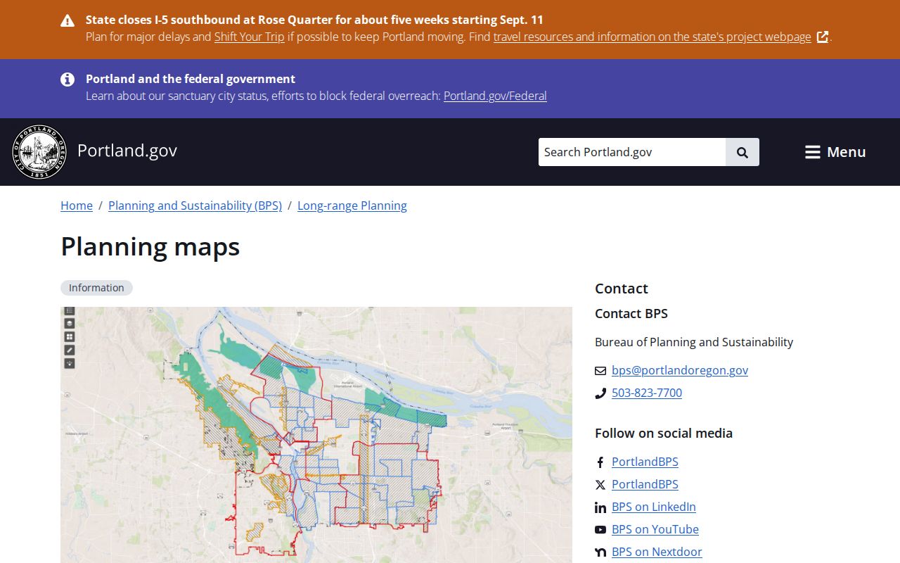 Multnomah County neighbors Portland planning maps and neighborhood boundary resources