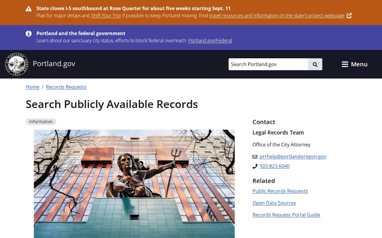 Multnomah County resident lookup through Portland public records search